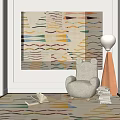 Modern Memphis Style Carpet 3d model