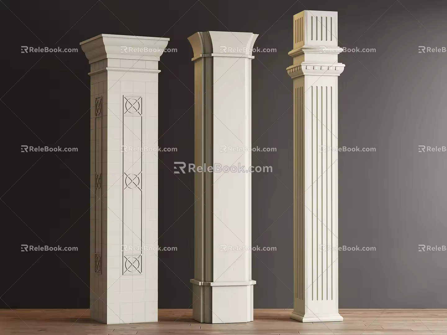 European Column Square Column Roman Column 3d model