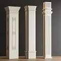 European Column Square Column Roman Column 3d model