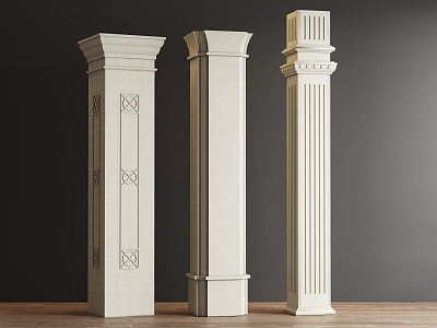 European Column Square Column Roman Column 3d model