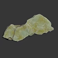 Decorative Stacked Layered Rock Sculpture With Yellow White Textured Surface Layers