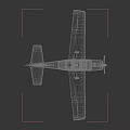Red and White Airplane Models Shown From Multiple Angles With Detailed Design 3d model