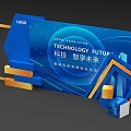 Science and Technology Exhibition Board 3d model