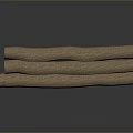 Pile Of Natural Wooden And Stone Timber Logs With Rough Surface Texture For Decoration