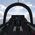 Gray Fighter Jet With Extended Landing Gear And Missiles In Flight