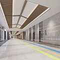 Hospital Outpatient Lobby With Modern Wooden Ceiling Glass Windows And Colorful Floor Design