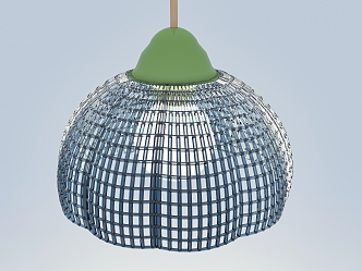 Glass Hollow Chandelier 3D Model 3d model