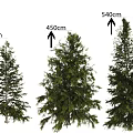 Decorative Pine Tree Ornament Set With Various Heights For Home Decor