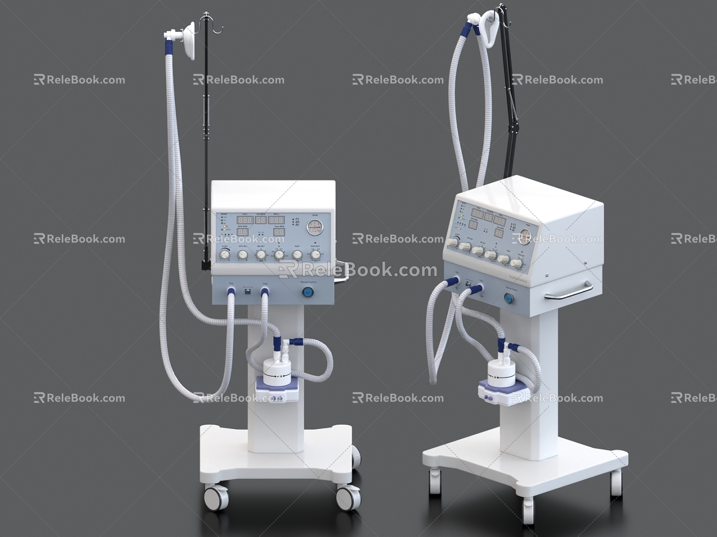 ECMO Ventilator Extracorporeal Membrane Oxygenation Medical Devices 3d model