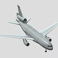 Gray Passenger Aircraft With Wing Mounted Engines And Tail Logo Design Features 3d model