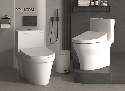 Smart toilet 3d model