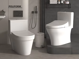 Smart toilet 3d model