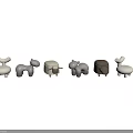Cute Kids Animal Shaped Chairs With Soft Upholstery And Wooden Legs In Multiple Colors