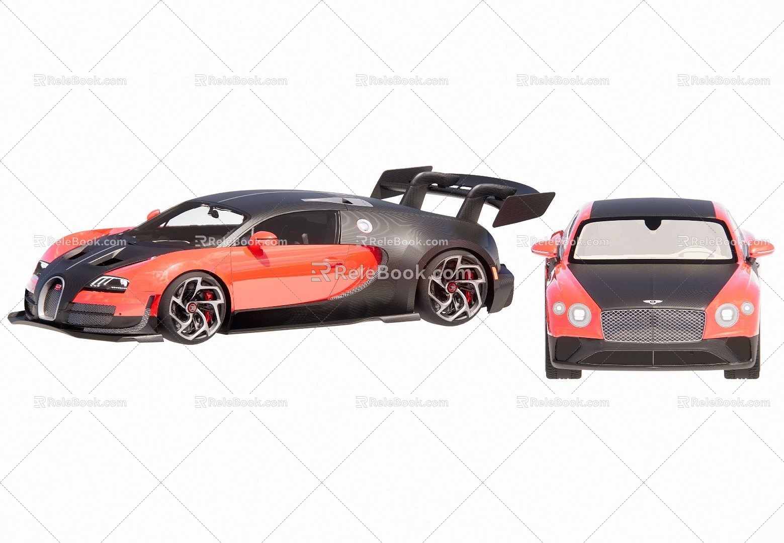 sports car Bugatti Bentley 3d model