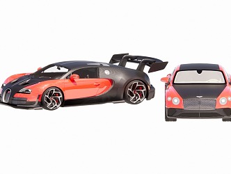 sports car Bugatti Bentley 3d model