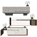 Modern Reception Desk Front Desk Combination 3d model