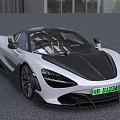 Luxury Sports Car With White And Black Exterior Carbon Fiber Accents And Modern Sleek Design