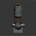 Rusty Industrial Equipment With Control Panel Metal Pipes And Mechanical Structure