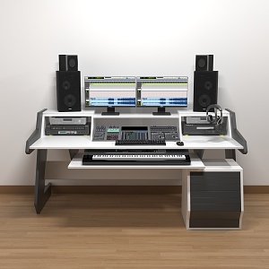 tuning desk recording studio console workbench recording desk arranger workbench 3d model