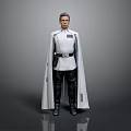 Game And Movie Character Wearing White Uniform With Cloak Chest Insignia Black Pants And Boots