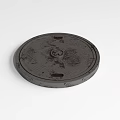 Round Metal Manhole Cover For Urban Road Infrastructure With Textured Surface