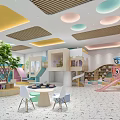 Modern Kindergarten Inductive System Room 3d model
