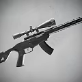 Modern Tactical Rifle With High Precision Scope And Ergonomic Grip Design 3d model