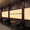 Modern Coffee Shop Interior Design Featuring Wooden Bar Counter Comfortable Tables And Soft Lighting