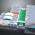 Innovative Future Architecture Featuring Curved Roof Green Central Courtyard And Decorative Facade