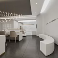 Elegant Modern Beauty and Hair Salon Interior With Stylish Chairs Mirrors And Pendant Lighting