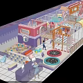 Indoor Playground With Colorful Structures Climbing Facilities Slides Where Children Play Joyfully With Parents