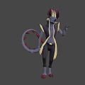 Animated Game Character With Horned Head Large Ears And Pointing Hand