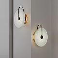 Modern Minimalist Wall Lamp With Round Glass Shade And Soft Light For Interior Decoration