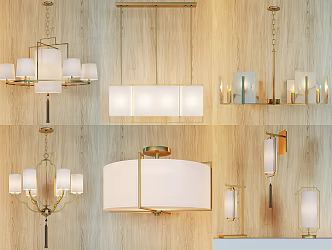 New Chinese lamp combination 3d model