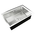 Stainless Steel Rectangular Kitchen Sink Single Bowl Deep Basin for Modern Kitchen