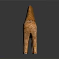 Orange Wooden Horse Sculpture With Simple Handcrafted Design And Smooth Surface