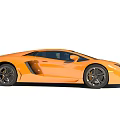 Modern Orange Lamborghini Luxury Sports Car With Sleek Design And Black Rims