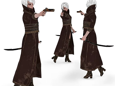 Game characters women 3d model