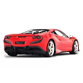 Red Ferrari Sports Car With Sleek Design Alloy Wheels And Modern Exterior