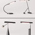 Modern Desk Lamp With Adjustable Arm Stable Base And Sleek Black Finish 3d model