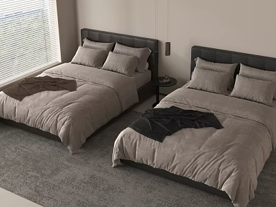 Double bed 3d model