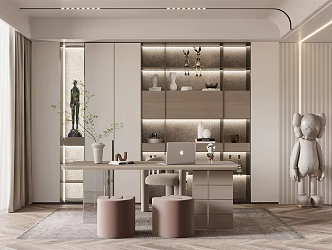 Modern study 3d model