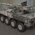 Armored Vehicle Stryker Armored Transport Vehicle Armored Carrier Launcher Light Infantry Fighting Vehicle Low Face Number Low Model Simple Model Game Sub-era Movie and TV Level 3d model