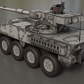 Armored Vehicle Stryker Armored Transport Vehicle Armored Carrier Launcher Light Infantry Fighting Vehicle Low Face Number Low Model Simple Model Game Sub-era Movie and TV Level 3d model