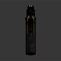 Classic Black And Copper Pistol With Textured Grip And Metallic Shine