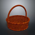 Practical Woven Basket For Household Daily Use With Sturdy Handle And Braided Design