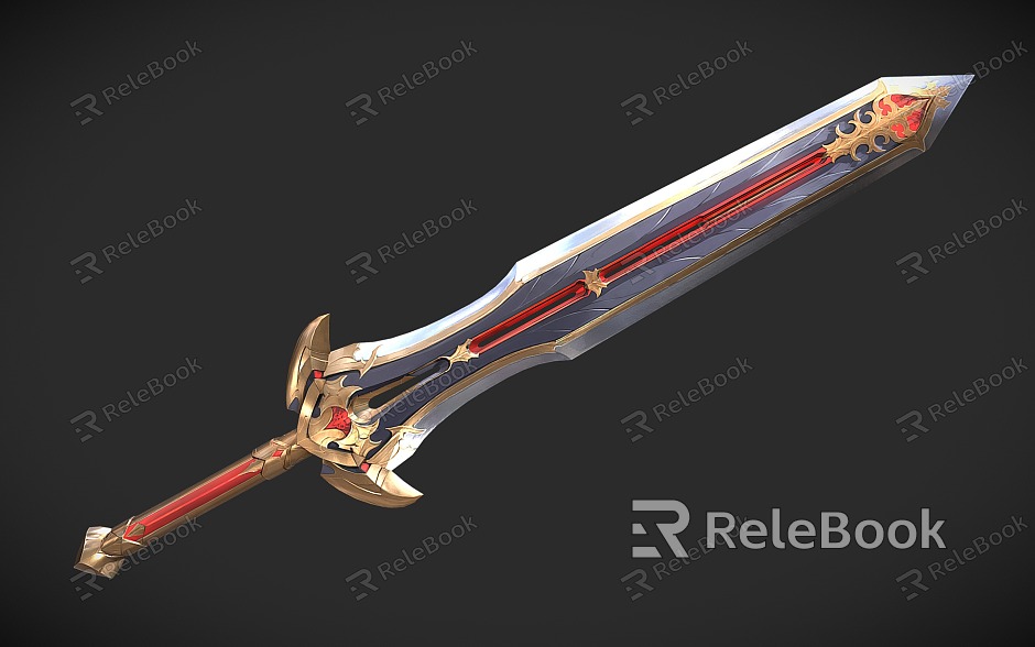 Sword Long Sword Fantasy Sword model