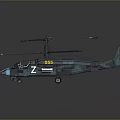 Military Helicopter Model Featuring Dual Rotors Z Marking Weapon Mounts And Transparent Cockpit