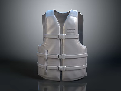 Safety Life Vest With Adjustable Straps And Buoyant Design For Water Activities 3d model