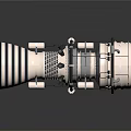 modern engine turbofan engine rocket engine 3d model